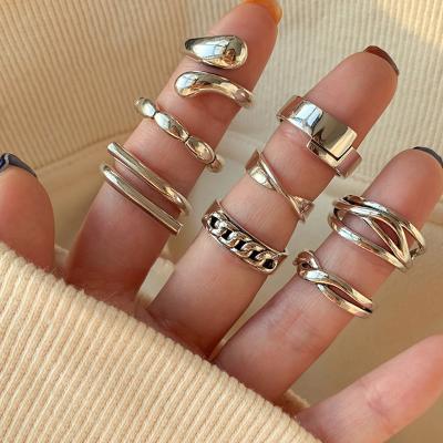 China 2021 Resizable Vintage Fashion Vintage Boho Knuckle Rings For Men Girls Women Unisex for sale