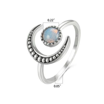 China 2021 CLASSIC fashion design labradorite wrap ring have moonstone natural crystal ring and open ring for sale