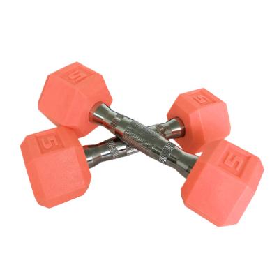 China China Universal Rubber Covered Mens High Performance Dumbbell Color 10kg Hex Dumbbell for sale