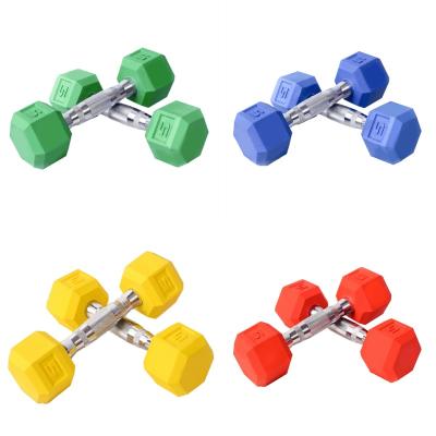 China Universal Home Custom Fitness Equipment Dumbbell Gym Dumbbell Gym Dumbbells Men's Pink Color Hex Dumbbells for sale