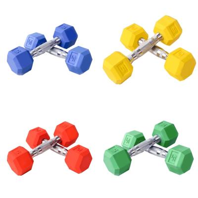 China Universal Free Custom Logo Fitness Equipment Men Women Dumbbell Weight Pink Dumbbells Color Hex Dumbbells for sale