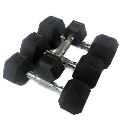 China dumbbell power training equipment rubber covered dumbbells for sale for home gym for sale