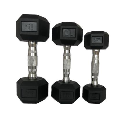 China Hot Sale Gym Weight Equipment Dumbels Dumbbells Rubber Covered Plates Professional Adjustable Barbell Dumbbell Set 20kg for sale