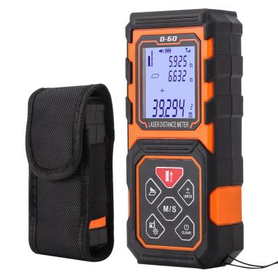 China 2021 60m Digital Laser Distance Meter Indoor Or Outdoor Laser Measuring Tape Light Hot New Design CE D-60 for sale