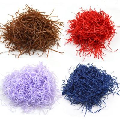 China Shredded paper raffia shredded chocolate box candy box decor paper props fine cut shredded paper filler for sale