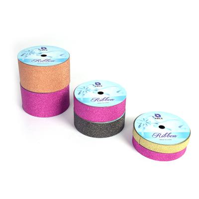 China Wholesale 10m Eco - Friendly PP Holographic Glitter Satin Ribbon For Gift Wrapping for sale