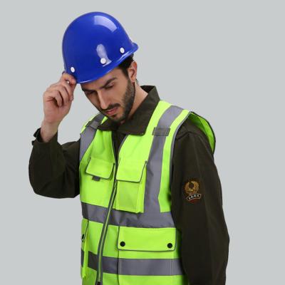 China Water Proof High Visibility Vest Reflective Front Safety Vest With Reflective Zipper Strips Construction Workwear Safety Cooling Jacket for sale