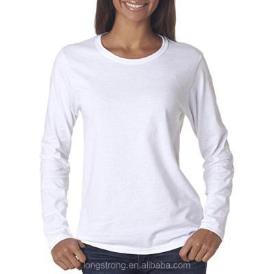 China 2022 Heavy Ladies Anti-Shrink Cotton Long Sleeve Women T-Shirt for sale