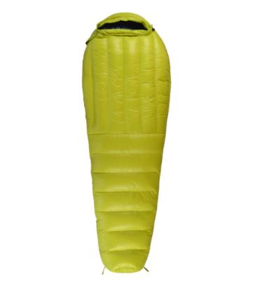 China Mummy Shape Nylon Goose Down Type Water Repellent Sleeping Insulation Bags for sale