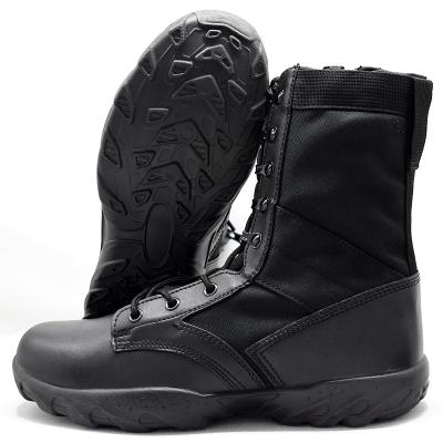 China Black Leather Oxford Cloth Men's Military Boots Sole For Tatcical And Army PU for sale