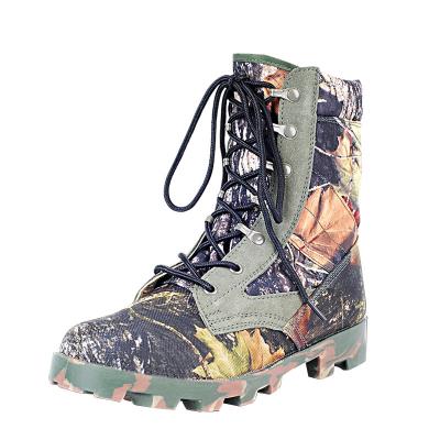 China Anti-Smell Shoes Camouflage Military Canvas Combat Jungle Upper Muddy Resistant Boots for sale