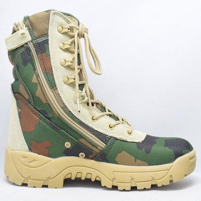 China Anti-Odor The newest product Camouflage climbing boots rubber outsole boots hiking boots for men for sale