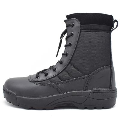 China Anti-Smell Mens Genuine Leather Outdoor Military Leather Or Microfiber Tactical Boots for sale