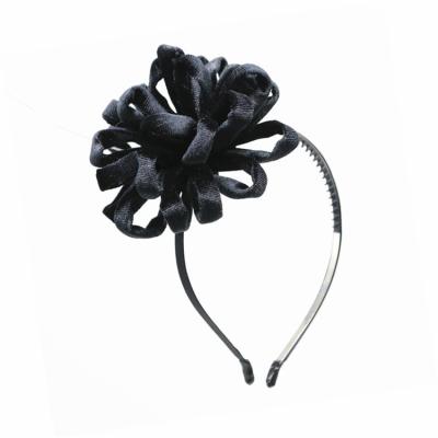 China Comfortable Soft Velvet Flower Headband Knot Bow Headband Hair Bow Accessories Hair Bow Circle Double Layers Large for sale