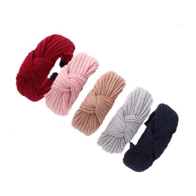 China Comfortable Soft Top Knot Headbands Rib Knot Headband Wide Hairband Turban Cross Tied Headbands for Woman and Girls for sale