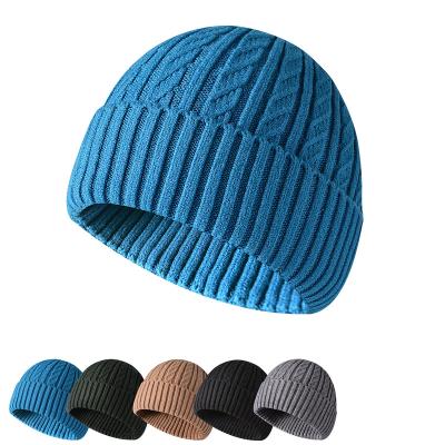 China JOINT Wool Knit Short Cuff Fisherman Beanie For Men Women , Warm Winter Hats for sale