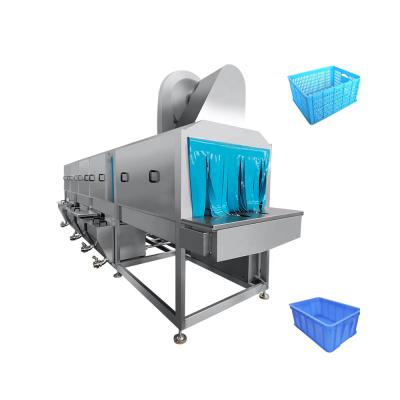 China Efficient multifunctional commercial vegetable processing plant basket washing machine direct selling tray cleaning washing machine for sale