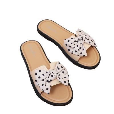 China Fashion Trend Sell Well 2021 Fashionable Outdoor Bedroom Soft Bow Women Slippers Shoes for sale