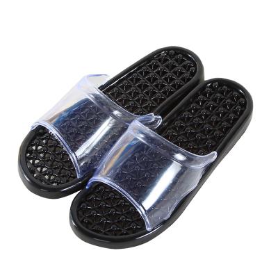 China Couples Round Slippers Hollow Out Male And Female Non-Slip Pvc Bathroom Slipper Logo for sale