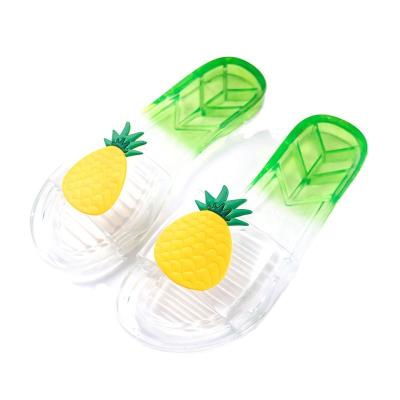 China New Summer Fashion Trend Korean Parent-child Student Sandals Clear Transparent Slippers For Women for sale