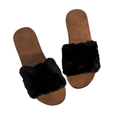 China Factory Customization Factory Customization Trend Durable Plush Winter Fashion Warm Luxury Women's Slippers for sale