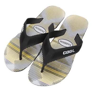 China Fashion New Fashion Trend Low Price Summer PVC Plush Anti-skid Beach Flip Flop Slippers Man Good for sale