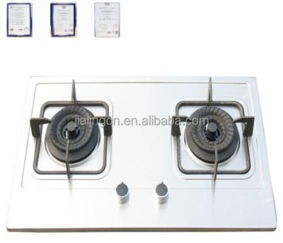 China Hotel Patented Two Burner Stainless Steel Gas Stove for sale