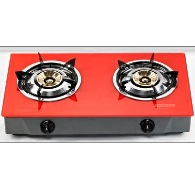 China Household Kitchen Appliances Best Price 2 Burner Tabletop Glass Top Gas Cooker for sale