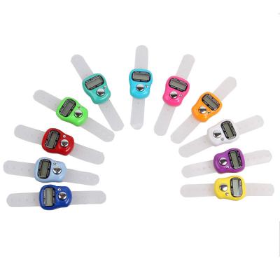 China High Quality Multicolor Electronic Finger Ring Counting Counter Handheld Golf 5 Digits LED Digital ABS for sale