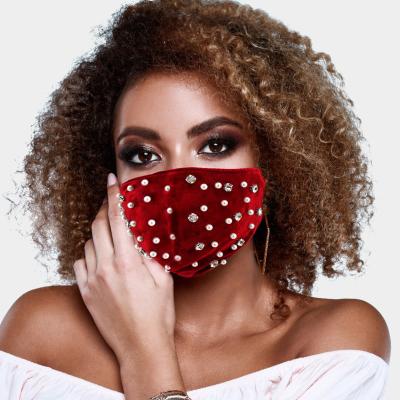 China The Other Manufacturer Rhinestone Mask Sparkling Diamond Mask for sale