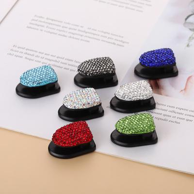 China IP Car Seat Headrest Hook Hanger Specially Authorized Diamond Bling Rhinestones Back Universal Mount Storage Holder Car Interior Accessories for sale