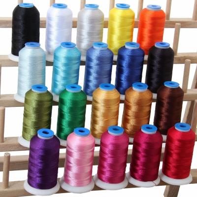 China Low Shrinkage Polyester Muti Colors Spools 1000M Machine Embroidery Thread Sets for sale