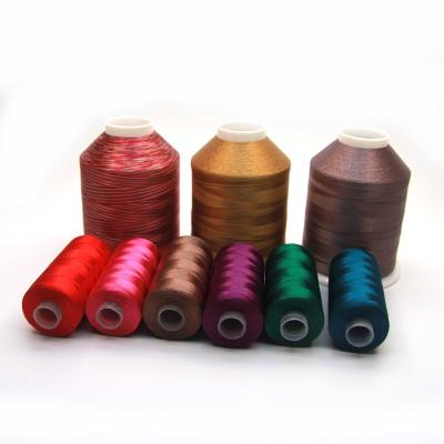 China Abrasion-Resistant 150D 2 Spools Strong Solid Basic Colors Rayon Silk Embroidery Machine Thread for sale