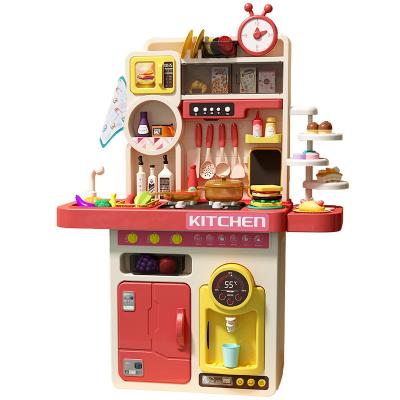 China Simulation Kitchen Toys New Designer Simulated Cooking Girl Baby Kitchen Tableware Girl Boy Day Gift Children Play Kitchen Toys for sale