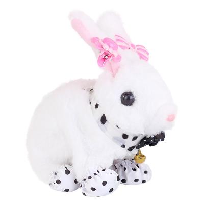 China Electronic Toys Below 14 Years Old Kids Rabbit Pet Electric Walking Cute White Action Figure Stuffed Toys for sale