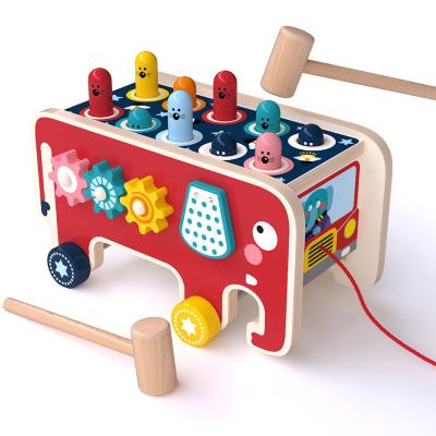 China Elephant Drag Whac-a-mole Boys and Girls Early Education Blow Driving Music Educational Toys L-008 Stack Striker Training Sense for sale