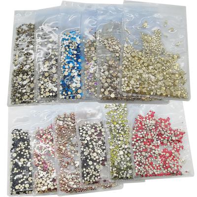 China Wholesale Mix Ways Size Ss3-Ss20 Flat Back Nail Art Rhinestone Bags for sale