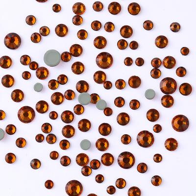 China Flatback Fabric Garment Crystal Ab Hotfix Diamond Rhinestone DMC Sewing Stones Ab Hot Fix Clear Flatback Strass for sale