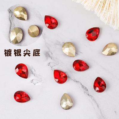 China Bags Ways Factory Price Wholesale Oval Shape Crystal Point Back Glass Rhinestones for sale