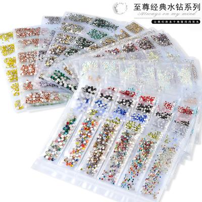 China Charming Muliti-size Color Nail Art Decorations Flatback Crystal Nail Rhinestones 20 Flatback Glass Ways for sale