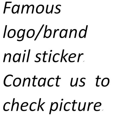 China Widly New Design Luxury Brand Logo Nail Sticker Nail Decal For Nail Art Salon Use for sale