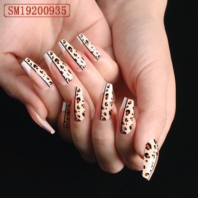 China Design Extra Long Press On Nails Solid Color Full Cover Fake Nails DIY Nail Art Salon Beauty for sale