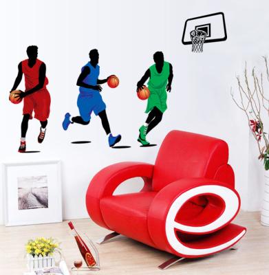 China WALL STICKER AY9193 Boys Room Wall Decal Deca Sports Basketball NBA Stickers for sale