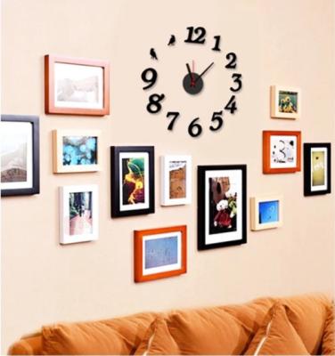 China Creative Black WALL STICKER E-001 DIY Wall Sticker Vintage Black Clock for sale