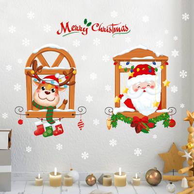 China Decorative Sticker Christmas Santa Stickers and Moose Stickers Party Decorations for sale