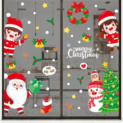 China Decorative Sticker Christmas Decoration Festival Window Glass And Glass Stickers for sale