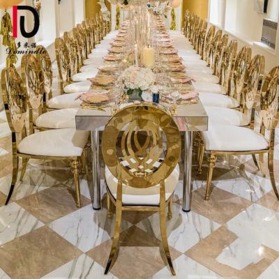 China Be gold /durable /strong ect hotel use stainless steel stackable wedding dining chair for banquet for sale