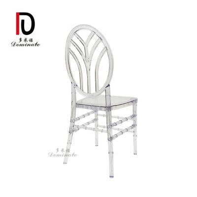 China Morden Tower 2020 New Design Plastic Clear Polycarbonate Tiffany Stackable Wedding Chair for sale