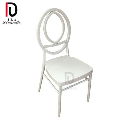 China Outdoor white chiavari hotel chair modern stackable metal wedding chair and indoor for events for sale