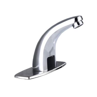 China Sense Faucets Touchless Sensor Waterfall Automatic Bathroom Step Down Hot And Cold Faucet With Temperature Adjust Valve for sale